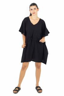 Rochie Kaftan scurta intr-o culoare - Negru