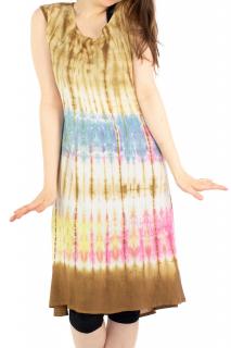 Rochie Tie-Dye din rayon - Maron(L XL)