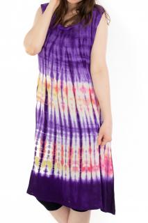 Rochie Tie-Dye din rayon - Mov(L XL)