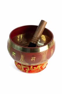 Singing Bowl cu simboluri tibetane - Marime Mare 17 cm - Model 10