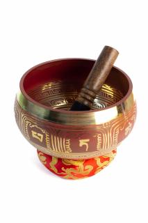 Singing Bowl cu simboluri tibetane - Marime Mare 17 cm - Model 13