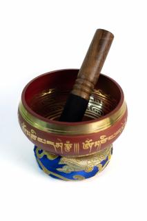 Singing Bowl cu simboluri tibetane - Marime Medie 13 cm - Model 10