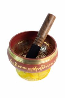 Singing Bowl cu simboluri tibetane - Marime Medie 13 cm - Model 21