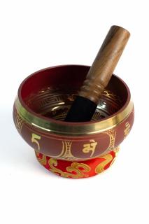 Singing Bowl cu simboluri tibetane - Marime Medie 13 cm - Model 28