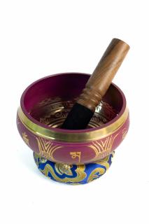 Singing Bowl cu simboluri tibetane - Marime Medie 13 cm - Model 30