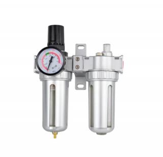 Regulator de aer cu filtru si lubrifiere cu 2 elemente pentru compresoare, 1200 l/ min, 10 bar