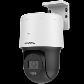 Camera supraveghere IP rotativa 4 megapixeli Hikvision DarkFighter DS-2DE2C400MW-DE-F1-S7, lentila 2.8 mm, IR 30 m, lumina alba 30 m, microfon, difuzor, slot card memorie max. 256Gb, PoE