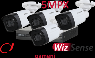 Kit DAHUA supraveghere video inteligenta HD exterior Pro ve04a5_cvi 5Megapixeli, lumina IR max.80m, cu microfoane