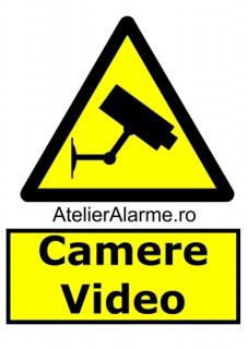 Semn avertizare camere video