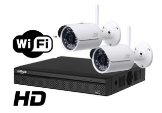 Sistem video wireless 2 camere DAHUA IP HD 4Megapixeli supraveghere exterior Pro ve02IP4m_a