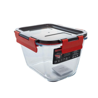 Caserola din sticla termorezistenta yena 1,35L SIMAX CLICK 7636 L, rectangular, cu capac plastic