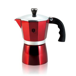 Expresor cafea 3 cesti mici, pentru aragaz, 150 ml, Burgundy Berlinger Haus BH 6387