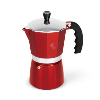 Expresor cafea 9 cesti Burgundy Metalic Line Berlinger Haus BH 8583, 450 ml, rosu