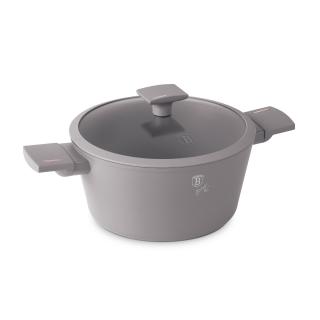 Oala cu capac 24 cm Taupe Berlinger Haus BH 8101, gri, strat titan