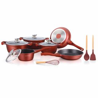 Set oale marmorate 10 piese Royalty Line BS1010MBU - Burgundy