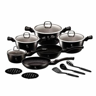 Set oale marmorate 15 piese Black Silver Berlinger Haus BH 6155