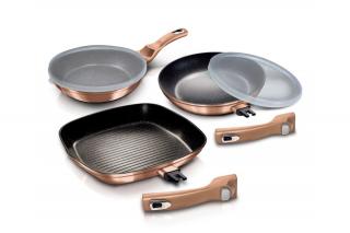 Set tigai marmorate, manere detasabile Rose Gold Berlinger Haus BH 7038