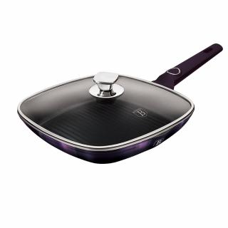 Tigaie grill cu capac, strat titan, Purple Eclipse Berlinger Haus BH 7105