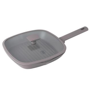 Tigaie grill cu capac Taupe Berlinger Haus BH 8097, gri, strat titan