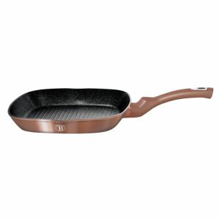 Tigaie grill marmorata 28 cm Rose Gold Metalic Line Berlinger Haus BH 1521N