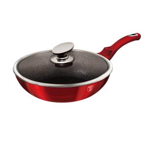 Tigaie wok marmorata 28 cm Burgundy Metalic Line Berlinger Haus BH 1265N