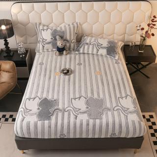Husa Cocolino cu Elastic+2 Fete de Perna, Gri Pisicute-C6978