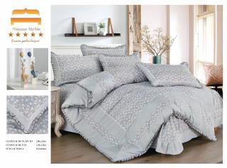 Lenjerie Bumbac Finet Premium 4 Piese cu Volanase-M4299