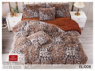 Lenjerie Cocolino Fluffy Pufoasa, Pat Dublu, 6 Piese, Animal Print-D6730