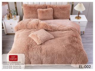 Lenjerie Cocolino Fluffy Pufoasa, Pat Dublu, 6 Piese, Bej-D6729