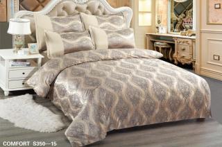Lenjerie de Lux din Catifea, cu 6 Piese, Bej-D3486