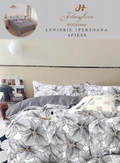 Lenjerie Finet 4 Piese 1 Persoana, Floricele-H7204
