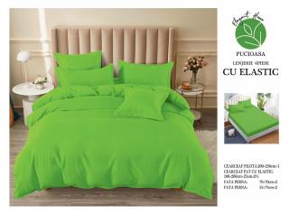 Lenjerie Finet 6 Piese cu Elastic, Verde Aprins Uni-H6062