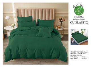 Lenjerie Finet 6 Piese cu Elastic, Verde Inchis Uni-H6059