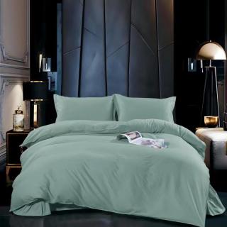 Lenjerie Pat Dublu din Bumbac de Lux, cu 4 Piese, Verde Menta Uni-R6261