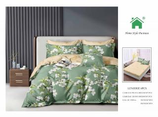 Lenjerie Pat Dublu Din Finet 6 Piese cu Elastic-N6013