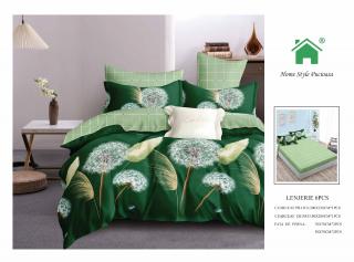 Lenjerie Pat Dublu Din Finet, 6 Piese, cu Elastic-N7247
