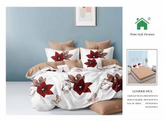 Lenjerie Pat Dublu Din Finet, 6 Piese, cu Elastic-N7280