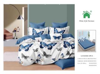Lenjerie Pat Dublu Din Finet, 6 Piese, cu Elastic-N7284