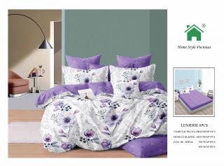 Lenjerie Pat Dublu Din Finet, 6 Piese, cu Elastic-N7286