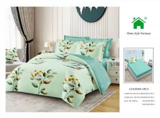 Lenjerie Pat Dublu Din Finet, 6 Piese, cu Elastic-N7298