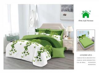 Lenjerie Pat Dublu Din Finet, 6 Piese, cu Elastic-N7315