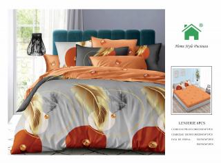 Lenjerie Pat Dublu Din Finet, 6 Piese, cu Elastic-N7334