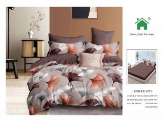 Lenjerie Pat Dublu Din Finet, 6 Piese, cu Elastic-N7602
