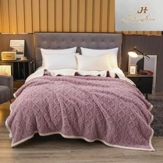 Patura Cocolino cu Blanita, 200x230cm, Model Tricotat, Lila-H7002