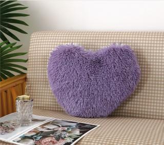 Perna Decorativa Fluffy in Forma de Inima,Mov