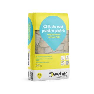 Chit de rosturi pentru piatra naturala, Weber Color Stone, gri, 20 kg