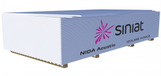 Placa gips carton Siniat Nida Acustic, antifonica, 12.5 x 1200 x 2600 mm