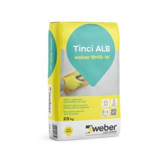 Tencuiala fina alba (tinci)- Weber BM15W, 25 kg