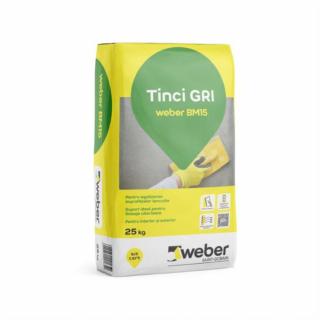 Tencuiala fina (tinci) Weber BM15 gri, 25 kg