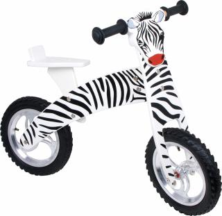 Bicicleta de echilibru din lemn, design Zebra